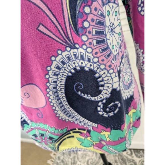 Talbot's Sweater Women’s Sz S Lightweight 3/4 Sleeve Multi Paisley 70s Vibe Mod - Picture 4 of 11